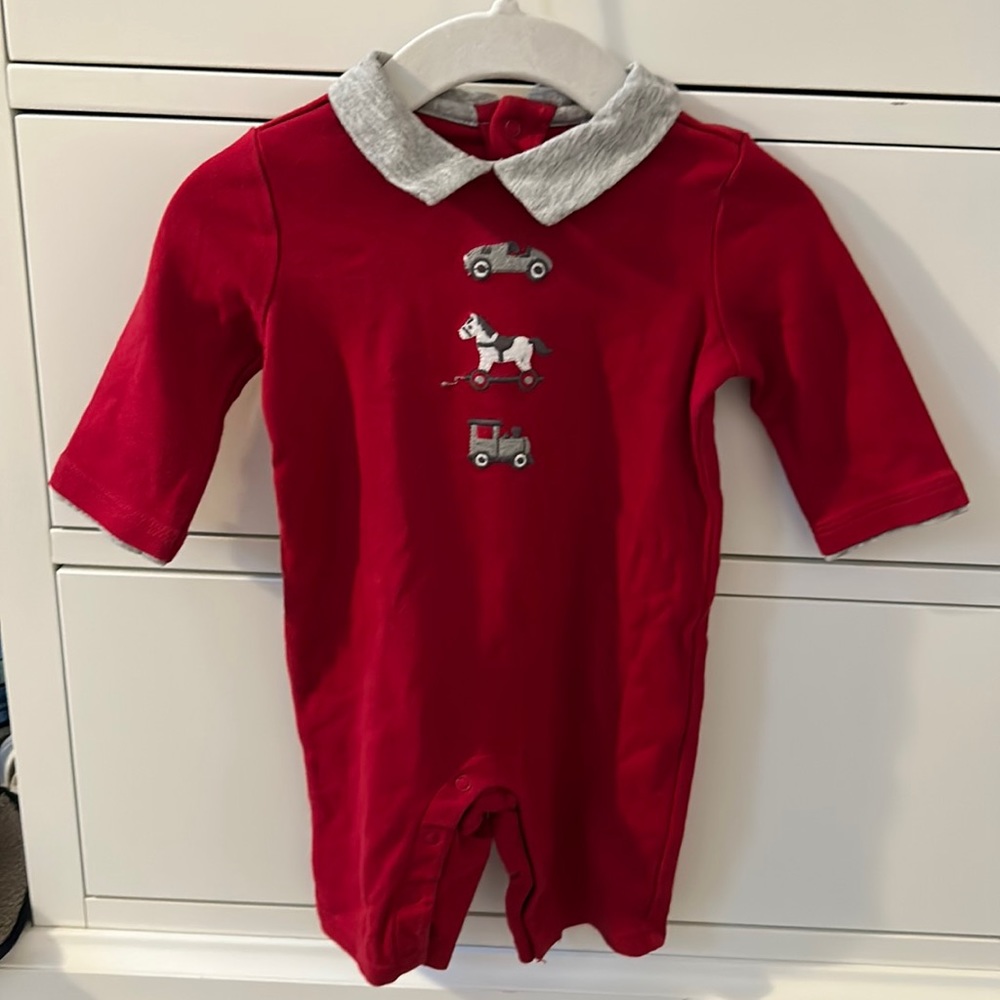 Janie and Jack Holiday Red Onesie, 0-3 months